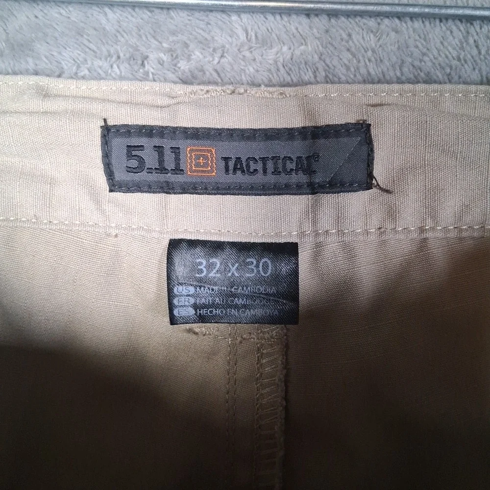 5.11 Tactical Regular Fit Cotton Canvas Cargo Pants Men 32x30 Khaki Beige - Picture 9 of 9